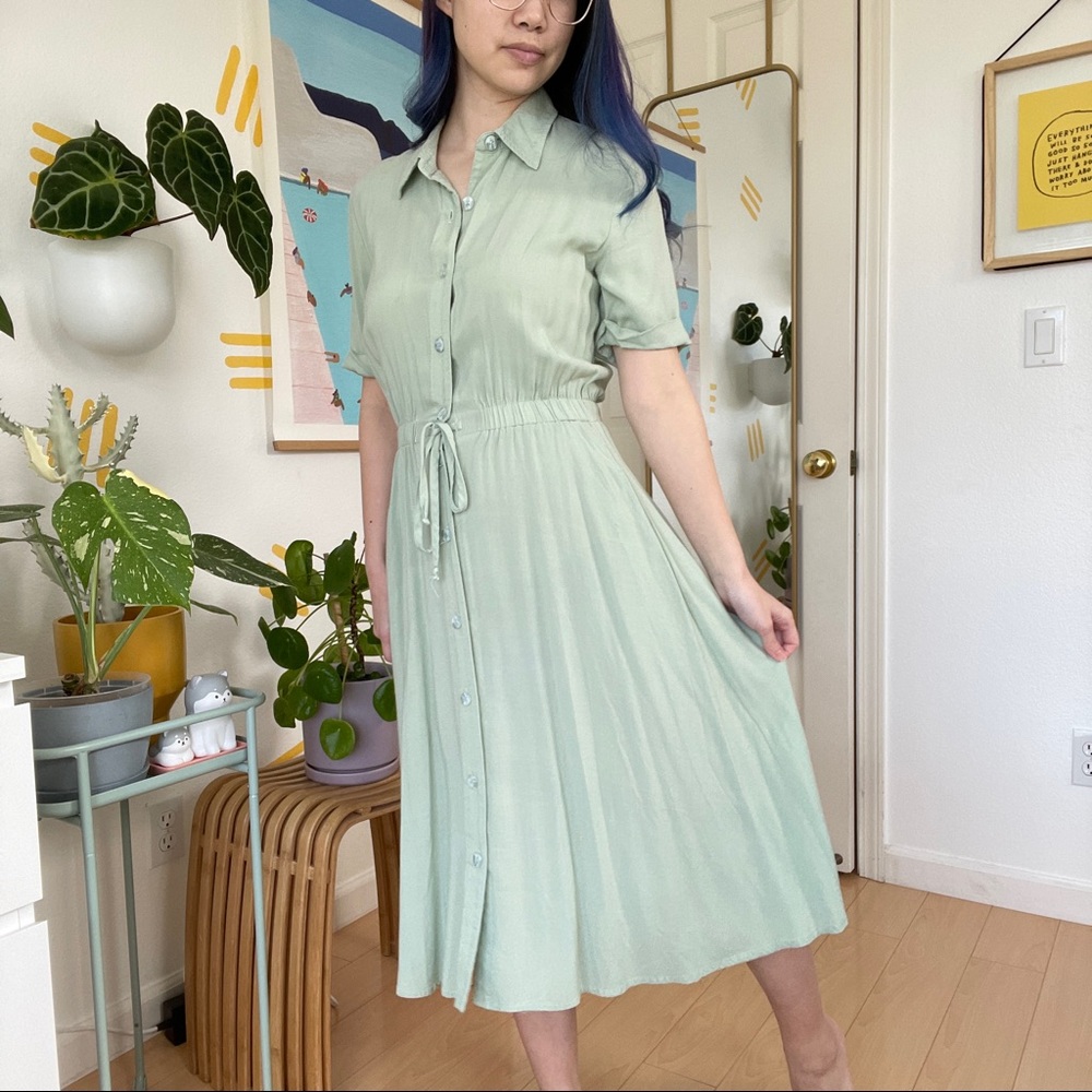 Jones of Dallas Vintage Retro Collared Midi Dress